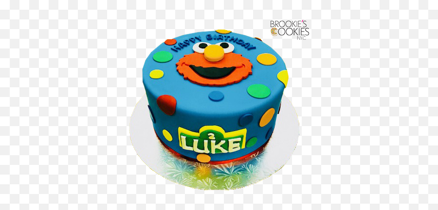 Elmo Birthday Cake U2013 Wwwbrookiescookiesnyccom - Cake Decorating Supply Emoji,Sesame Street Emoji