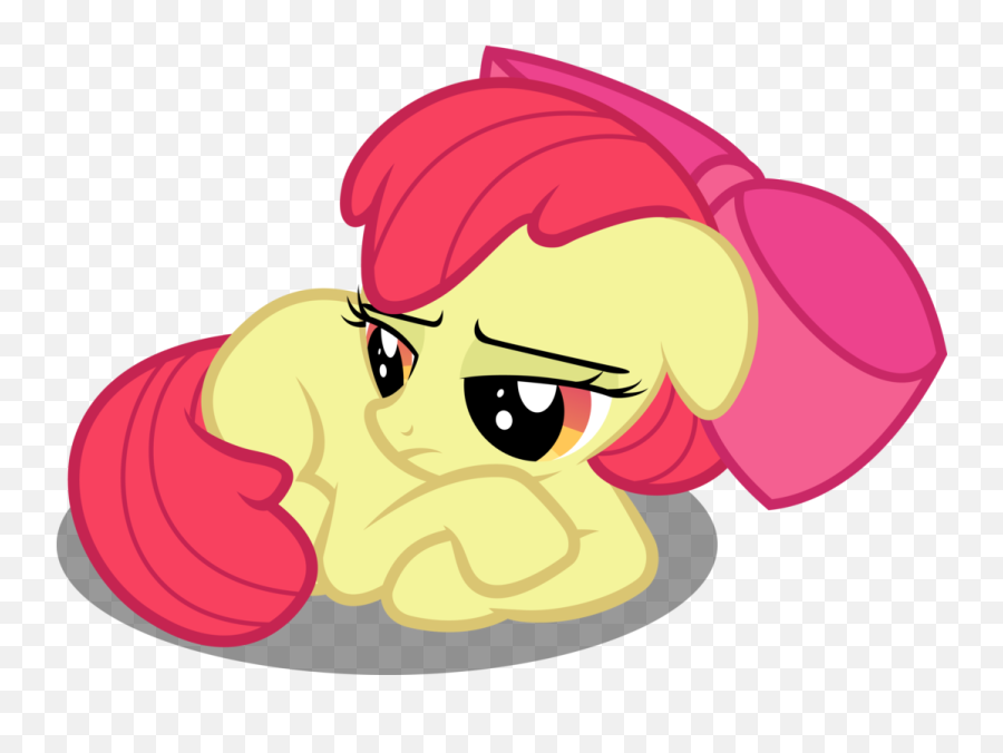 Sorry For Leaving And For Being A Ass - Mlp Apple Bloom Sad Emoji,Ass Hat Emoticon