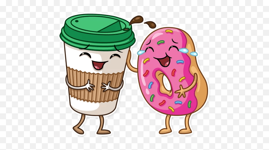 Sticker Maker - Donut And Coffee Emoji,Donut County Emoticon