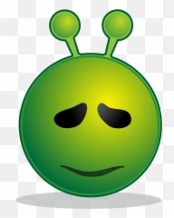 Smiley Green Alien Unhappy Clip Art 103206 Free Svg Emoji,Crane Emoticon Art