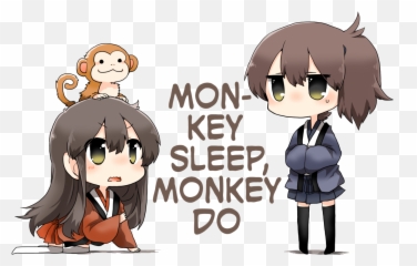 Monkey Sleep Monkey Do Kancolle Sleep Kagaposting Emoji,Anime Monkey Emoticon