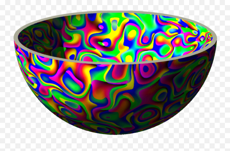 Psychedelic Colorful Bowl Clip Art Image - Clipsafari Emoji,Tiled Christmas Tree Emojis