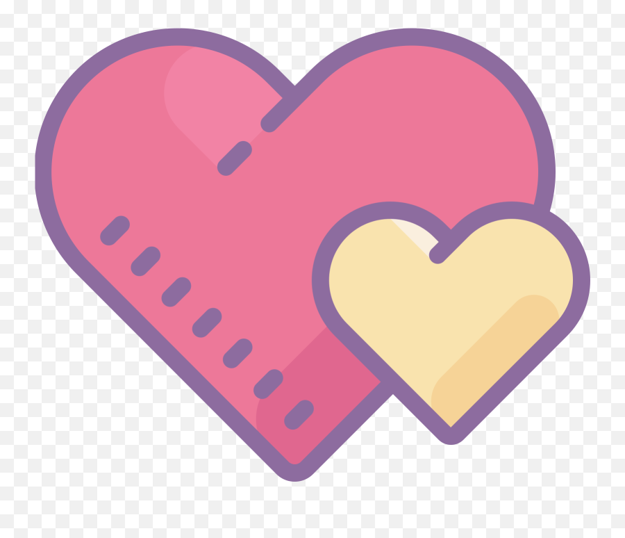 Download Hd Two Hearts Icon - Heart Transparent Png Image Emoji,Human Heart Emoji