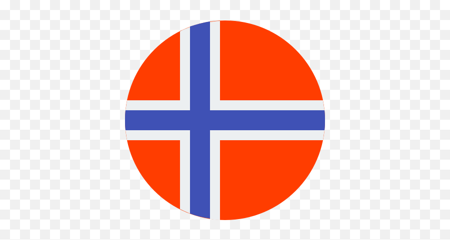 Norway Icon In Color Style Emoji,Circle With Cross Emoji