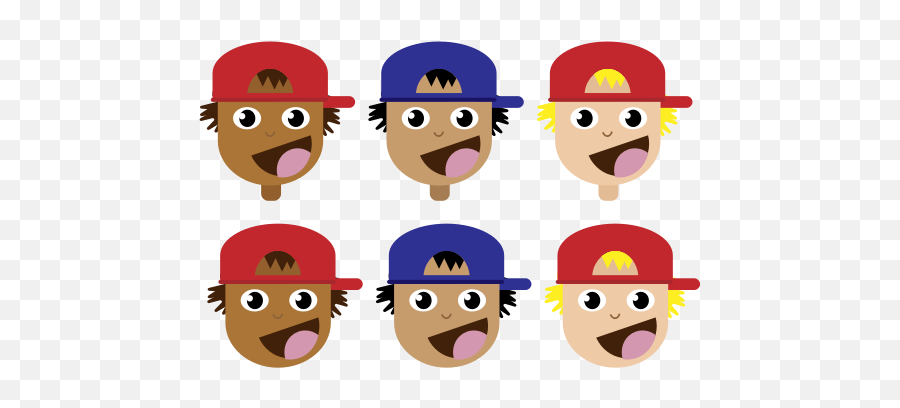 Openclipart - Boys With Hats Cartoon Emoji,Dunce Cap Emoticon
