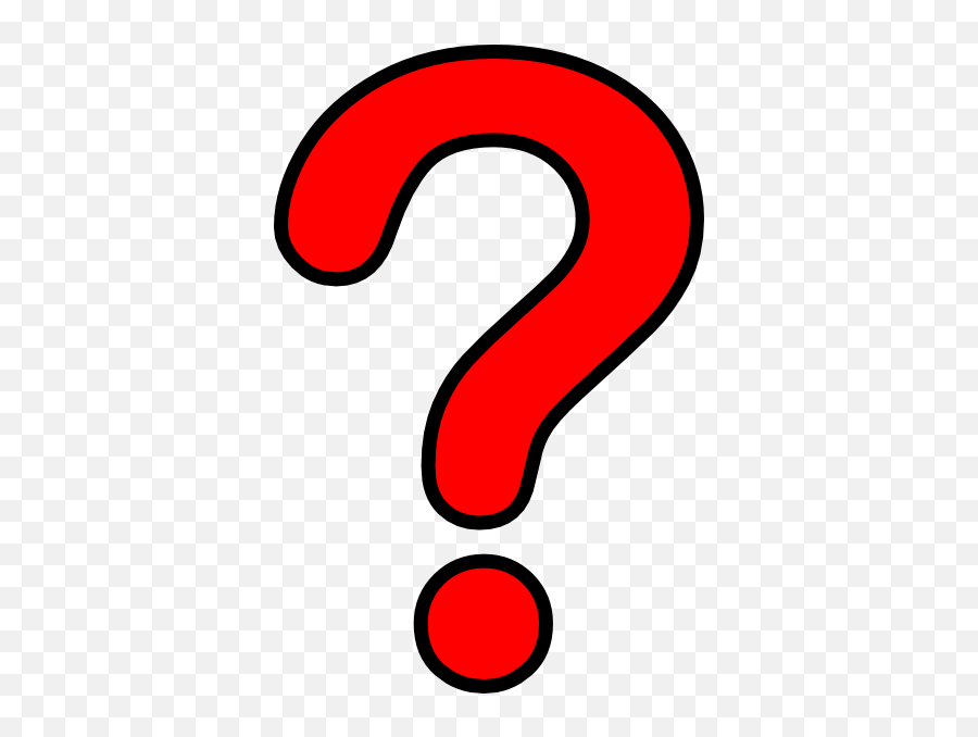 Question Mark Clip Art Red - Question Mark Clip Art Emoji,Black Question Mark In A Box Emoji