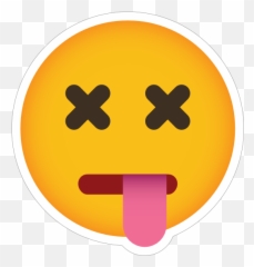 Phone Emoji Sticker Dead - Transparent Background Dead Emoji,Dead Emoji Png