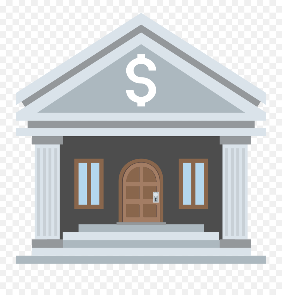 Bank Emoji Clipart Free Download Transparent Png Creazilla - Transparent Place Emoji,School Emoji