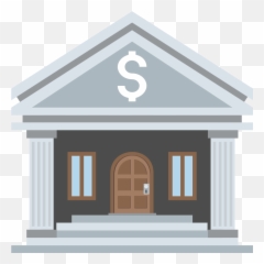 Bank Emoji Clipart Free Download Transparent Png Creazilla - Transparent Place Emoji,School Emoji