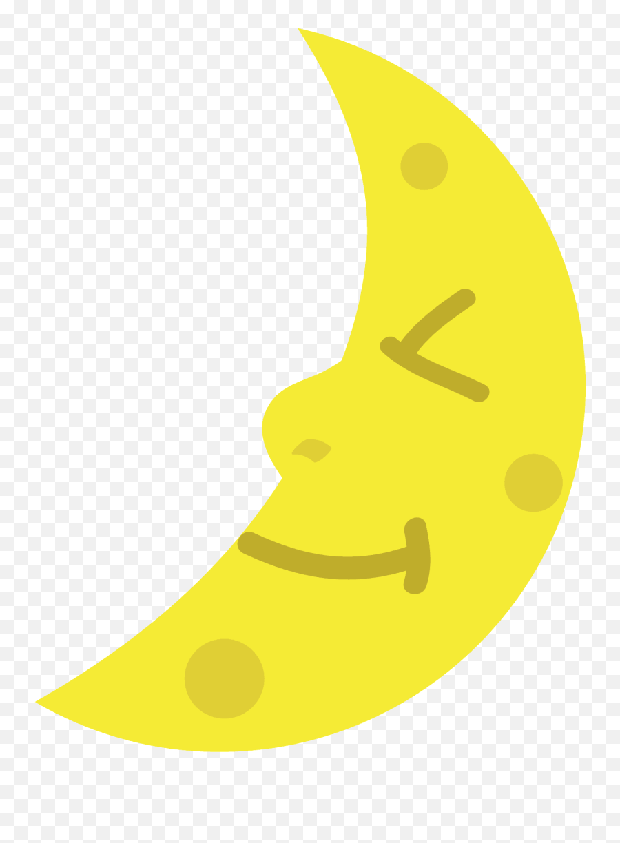 First Quarter Moon Face Emoji Clipart - Dot,Yellow Moon Face Emoji