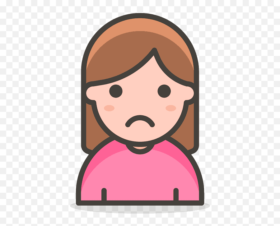 Woman Frowning Emoji Clipart Free Download Transparent Png - Girl Boy Man Woman,Frowny Emoji