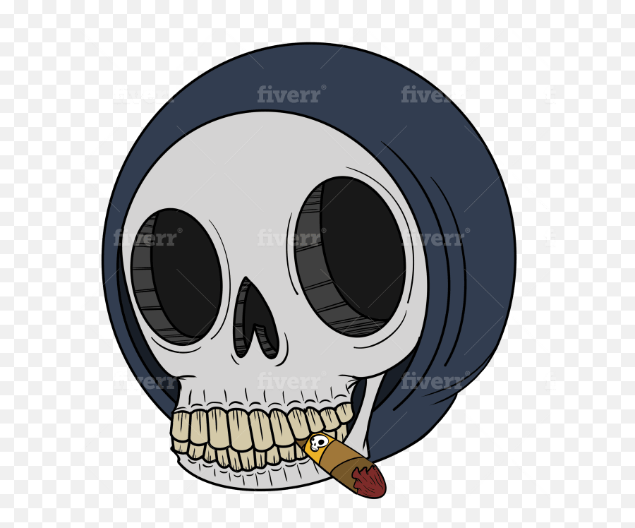 Draw Creepy Or Cute Creatures For You - Twitch Pfp Skeleton Emoji,How To Draw A Chibi Skull Emoticon In Photoshop