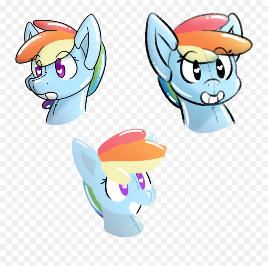 Ponballoon Bust Cel Shading Cute - Cute Shading Emoji,Inflatable Emojis