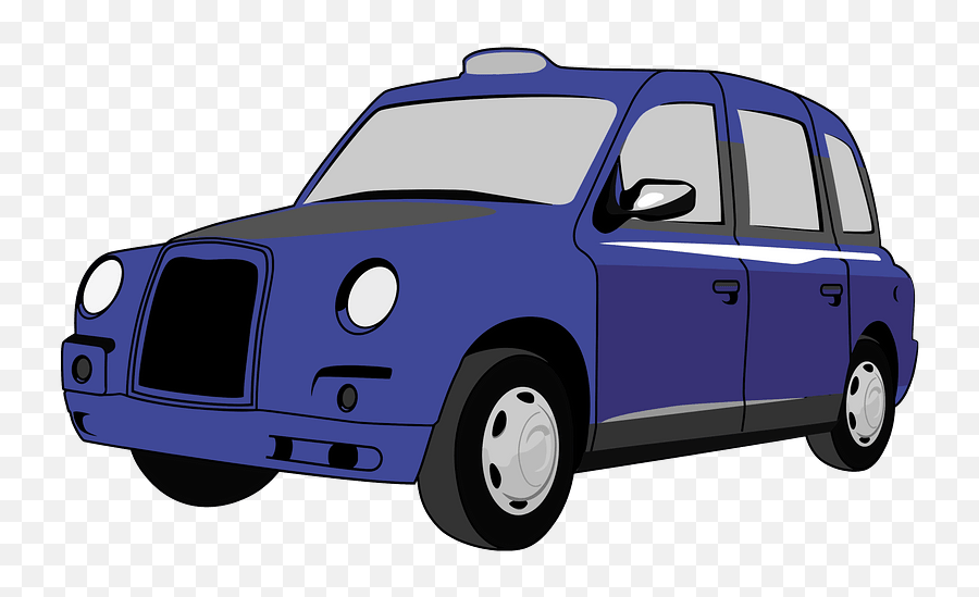 Classic Blue Car Clipart - Blue Taxi Clip Art Emoji,Free Downloadable Classic Cars Emojis