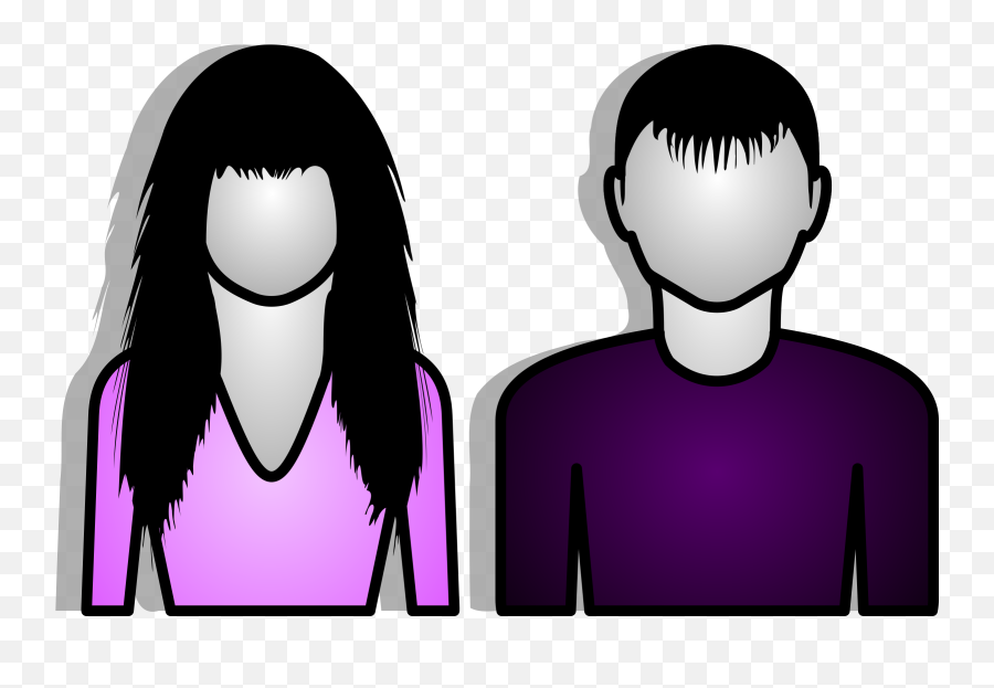 Male Female Cliparts Png Images - Clipart Female And Male Emoji,Male Vs Female Emoticon
