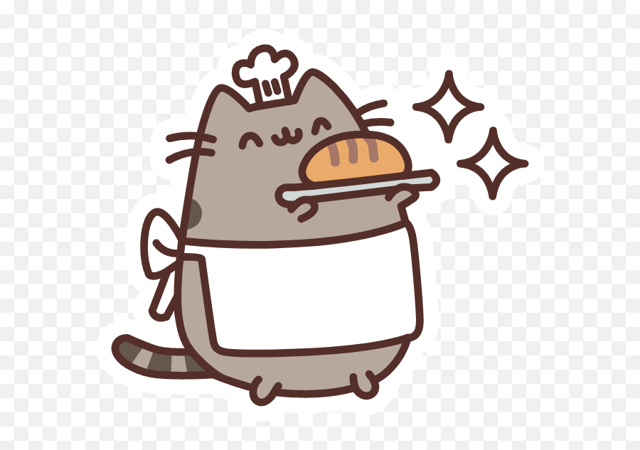 Pin On Pusheen Stickers - Sticker Mania Pusheen Eating Bread Emoji,Mlp Chibi Emotions