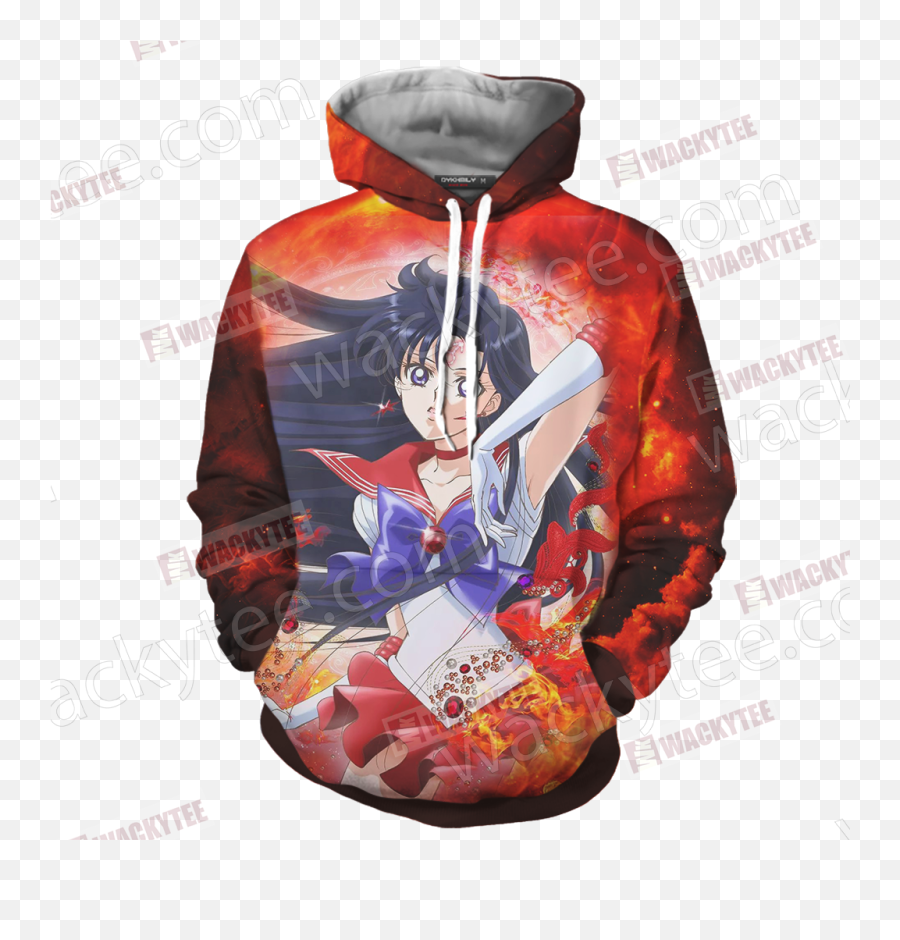 Sailor Moon Sailor Mars Rei Hino 3d Hoodie Wackytee - Naruto Sasuke Fighting Hoodie Emoji,Sailor Moon Mars Emoticons