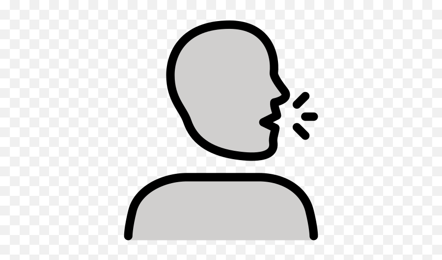 Speaking Head Emoji - Parler Emoji,Speaking Emoji