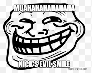 Download Hd Alucard Drawing Evil Smile Picture Transparent - Thank For Watching Troll Face Emoji,Mad Emoji Meme