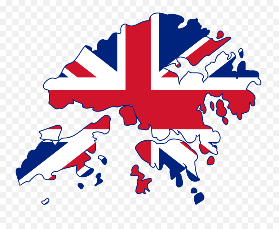 Flag Map Of British Hong Kong - British Flag On Map Emoji,British Hong Kong Flag Emoticon