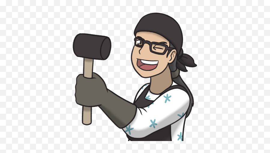 The Pax Pokemon - Sledgehammer Emoji,Animated Emoticon Punish Hammer Oneself