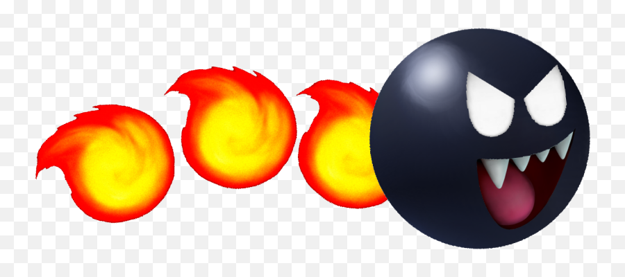 Super Mario Bros Flame Chomp - Color Gradient Emoji,Emoji 2 Super Mario