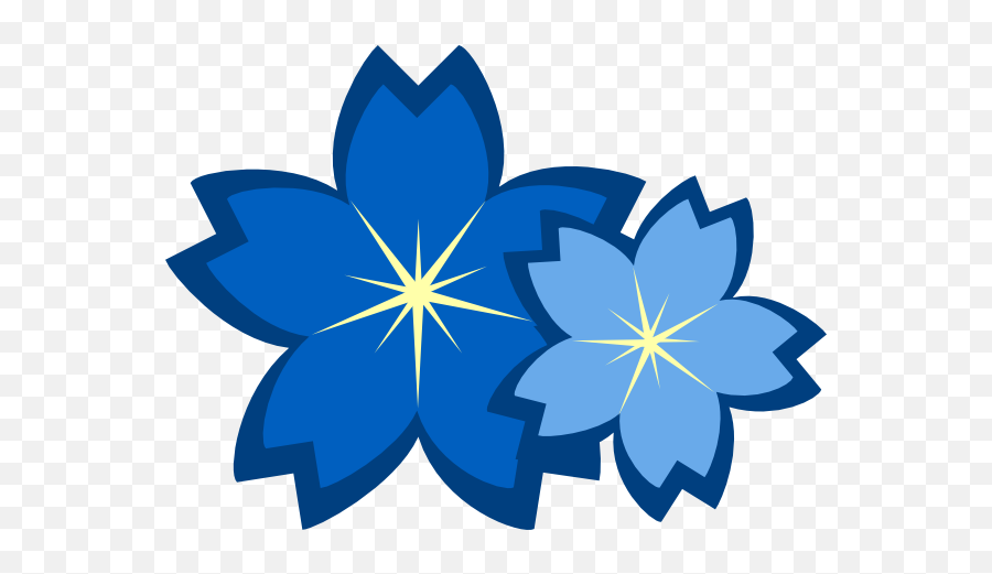 11 Blue Flower Clipart - Preview Blue Flowers Clip Emoji,Emoticon For Blue Flower