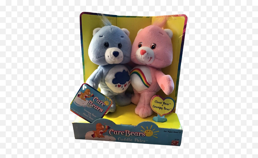 Care Bears Plush Cuddle Pair Grumpy Bear U0026 Cheer Bear Stuffed Animal 7 New Emoji,Grumpy Care Bear Emoticon