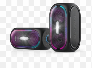 Anker Soundcore Rave Portable Party Speaker With 107db Sound Light Show 24 Hour Playtime Poweriq Bassup Technology Water Resistant Party Speaker Emoji,Emoji Of Man Decorating An Outside Tree And Falling Off Yhe Ladder