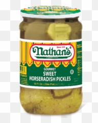 Gourmet Sweet Horseradish Pickles Nathanu0027s Famous Emoji,Thinking Pickle Emoticon