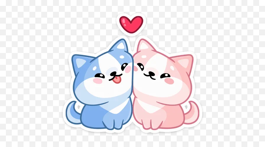 Telegram Sticker From Pack Emoji,Kawaii Emoticon Couples