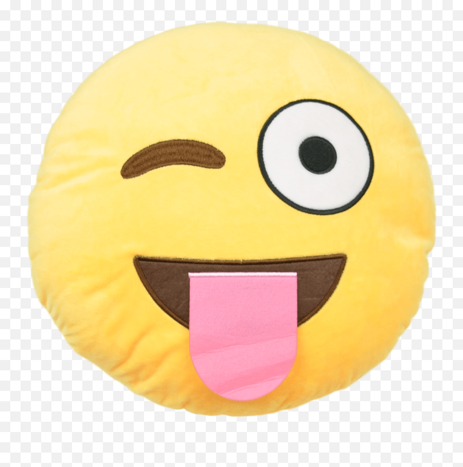 Emojikudde Som Blinkar Med Tungan Ute Emoji,Winking Tounge Out Emoji