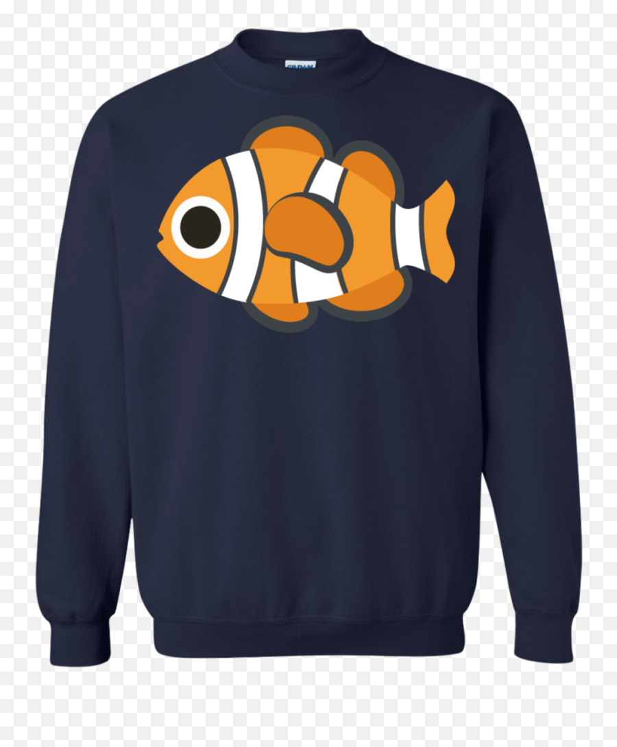 Download Hd Nemo Fish Emoji Sweatshirt - Sweater,Fish Emoji