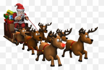 Santa Sleigh Reindeer Sticker By Territales - Transparent Animated Santa Sleigh Gif Emoji,Santa Sleigh Emoji