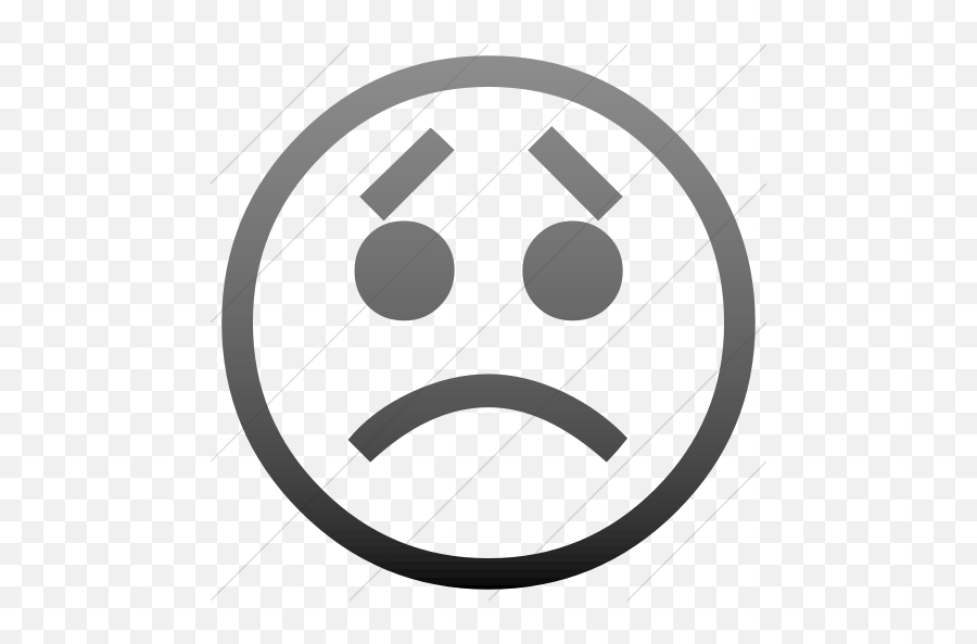 Iconsetc Simple Black Gradient Classic Emoticons - Logo Disappointed Emoji,Disappointed Emoji