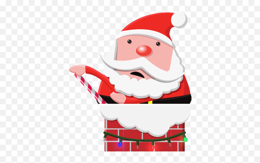 Stuck In Chimney - Santa Claus Emoji,Chimney Emoji