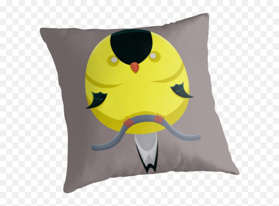 Cartoon Finch By Anmgoug Pillows Cartoon Little Bird - Decorative Emoji,Jigglypuff Emoticon