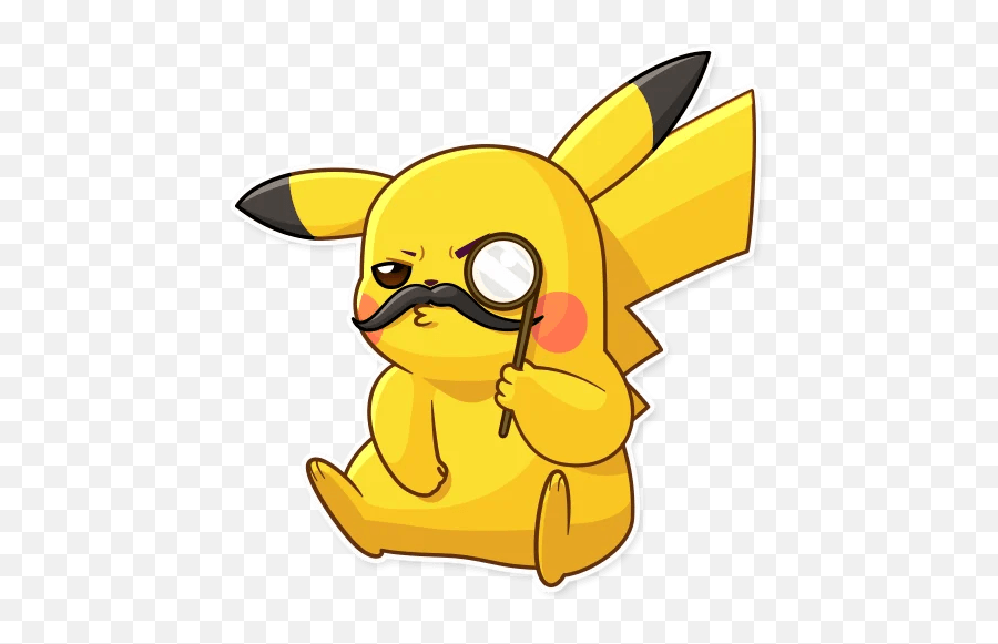 Pikachu Detective - Telegram Pikachu Stickers Emoji,Pikachu Meme Emoji