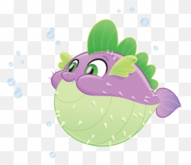 Solo Species Swap Spike Spike - My Little Pony The Movie Pufferfish Spike Emoji,Emotion Spitfire Fishing