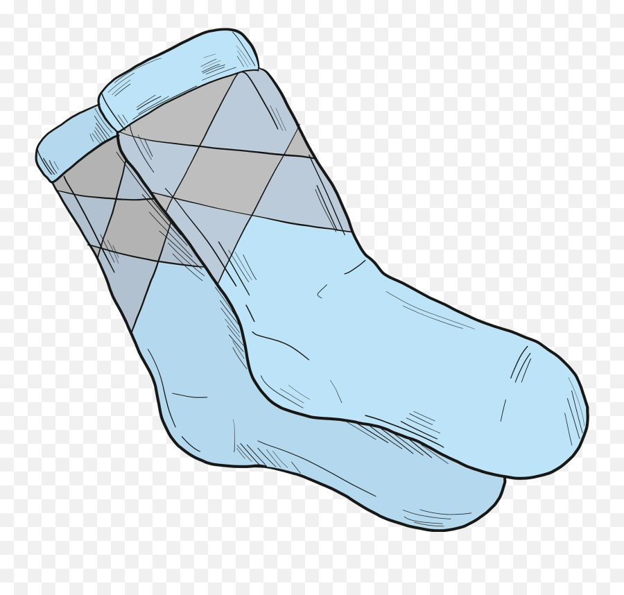 Blue Socks Clipart - Sock Clipart Emoji,Socks Emoji Png