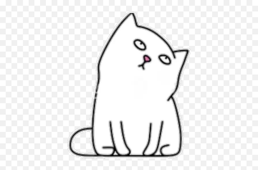 Whitecat Stickers For Whatsapp - Soft Emoji,Black White Cat Emoticon Facebook
