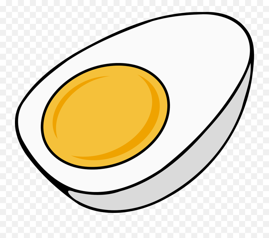 Sliced Boiled Egg Clipart - Egg Clipart Emoji,Emotions On Eggs
