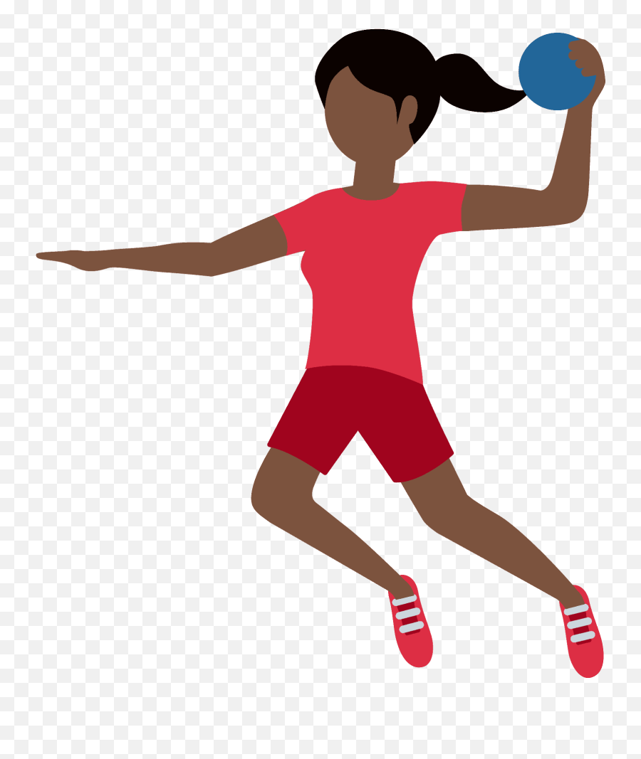 Woman Playing Handball Emoji Clipart - Gente Jugando Al Balonmano,Woman Playing Handball An Toilet Emoji