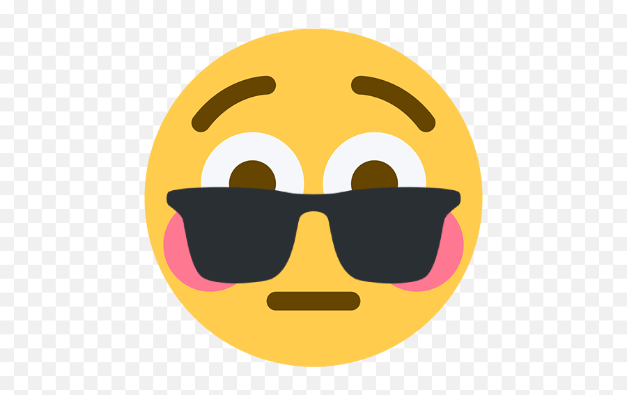 Coolflushed - Discord Emoji Flushed Emoji With Sunglasses,Cool Emoji