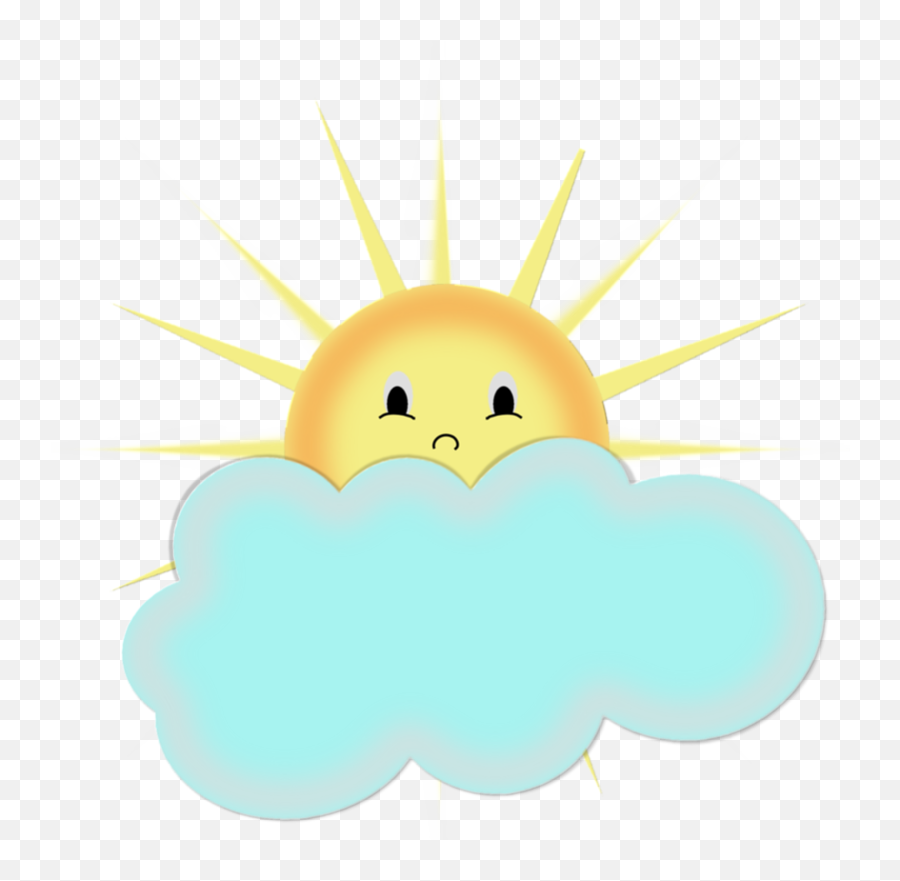 Emoji Sol - Sun Cartoon Behind Cloud,Disney Emoji Iphone
