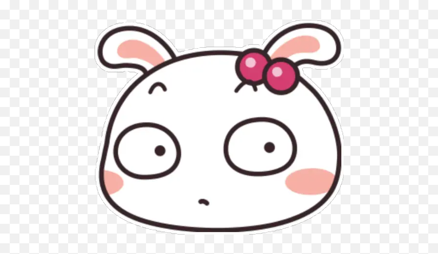 Bunny Emoji Stickers For Whatsapp - Dot,Line Bunny Emojis