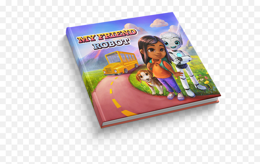 My Friend Robot - Personalized Book Lionstory Fictional Character Emoji,Cute Robot Emotions