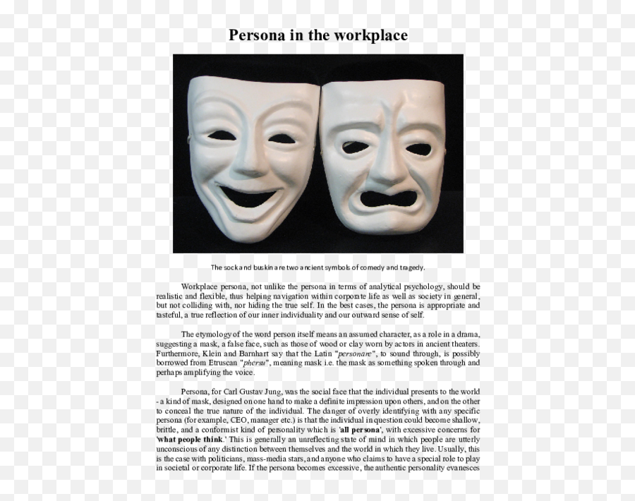 Workplace Management Research Papers - Psychology Persona Mask Emoji,Face Emotion Clay Project