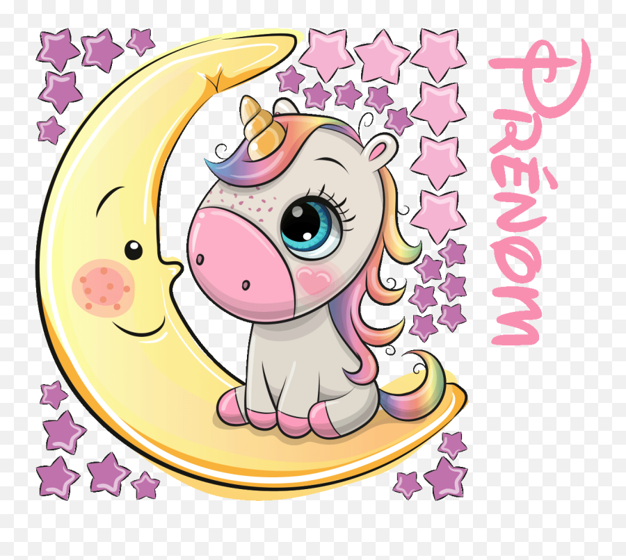 Wall Decal Cute Unicorn - Fictional Character Emoji,Unicorn Emoji Wallpaper For Iphone