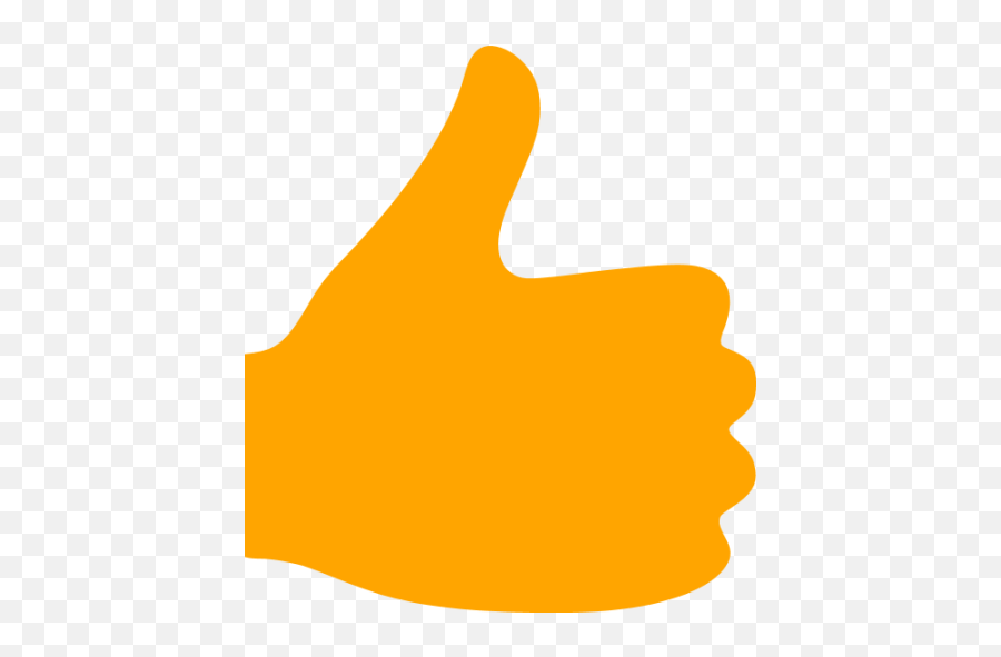 Orange Thumbs Up Icon - Free Orange Hand Icons Emoji,Thumbs Up Emoji Hangouts